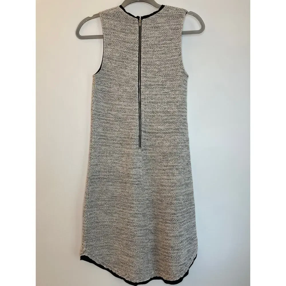 Vince Sweater Knit Sleeveless Sheath Dress Size S Gray Knee Length Academia - Picture 2 of 5